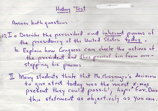 Copy of history test given by Mr. Messenger