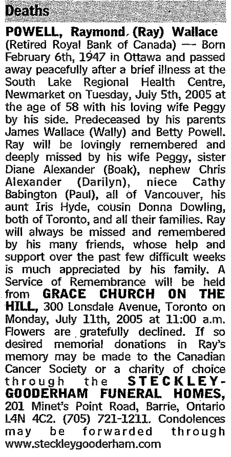 Obituary for Raymond Powell