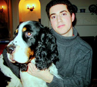 Photo of Barry's son and dog