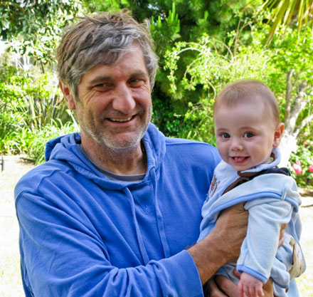 Photo of Percy Zelnick and grandson, Henry Mittnick